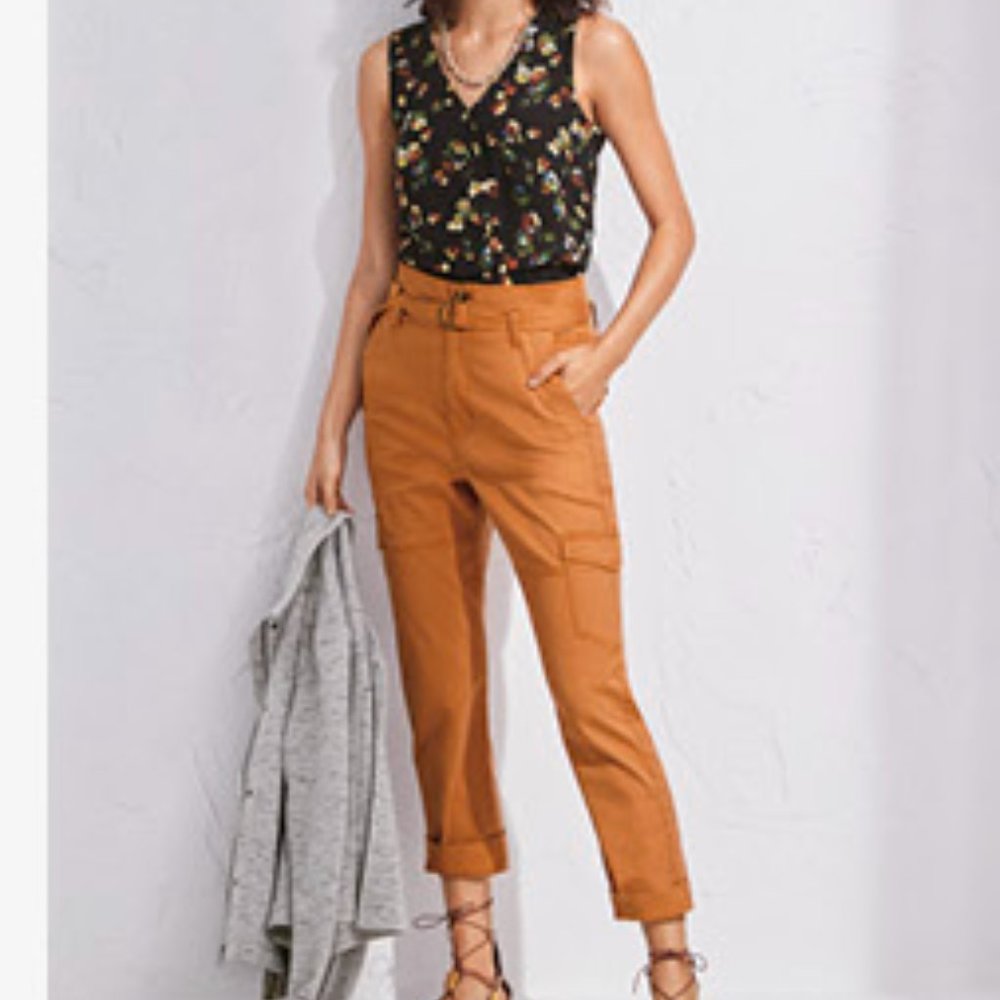 Cabi Paper Bag Cargo trouser pant Spring 2022 NWT size 8